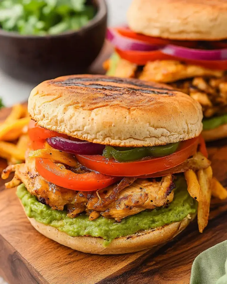 Chicken Fajita Burgers