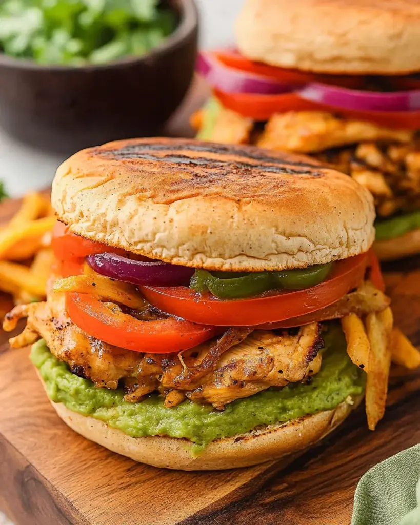 Chicken Fajita Burgers