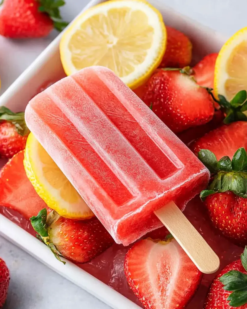 Strawberry Lemonade Popsicles