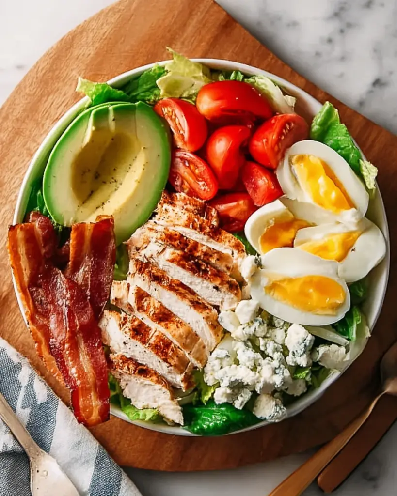 Cobb Salad Recipe with Chicken and Bacon