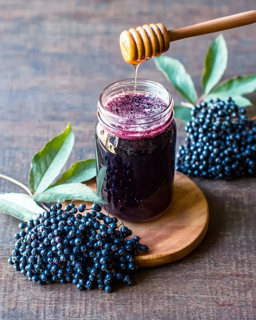 Fermented Elderberry Honey