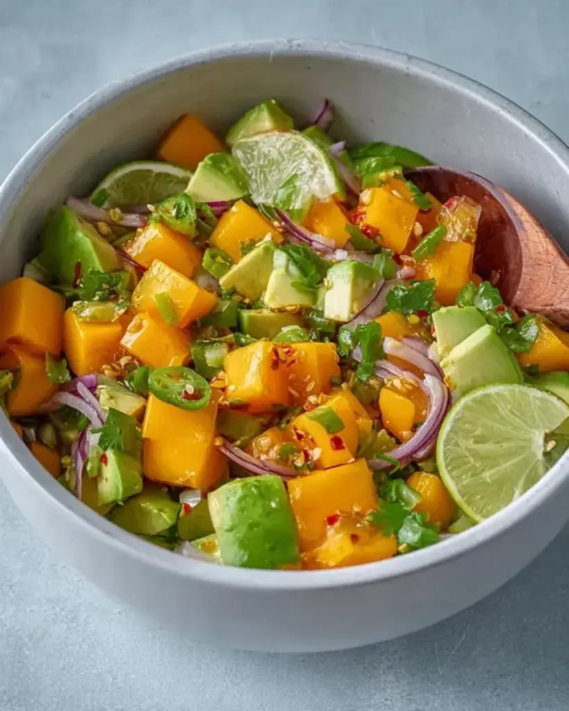 Mango Salad Recipe with Lime Dressing