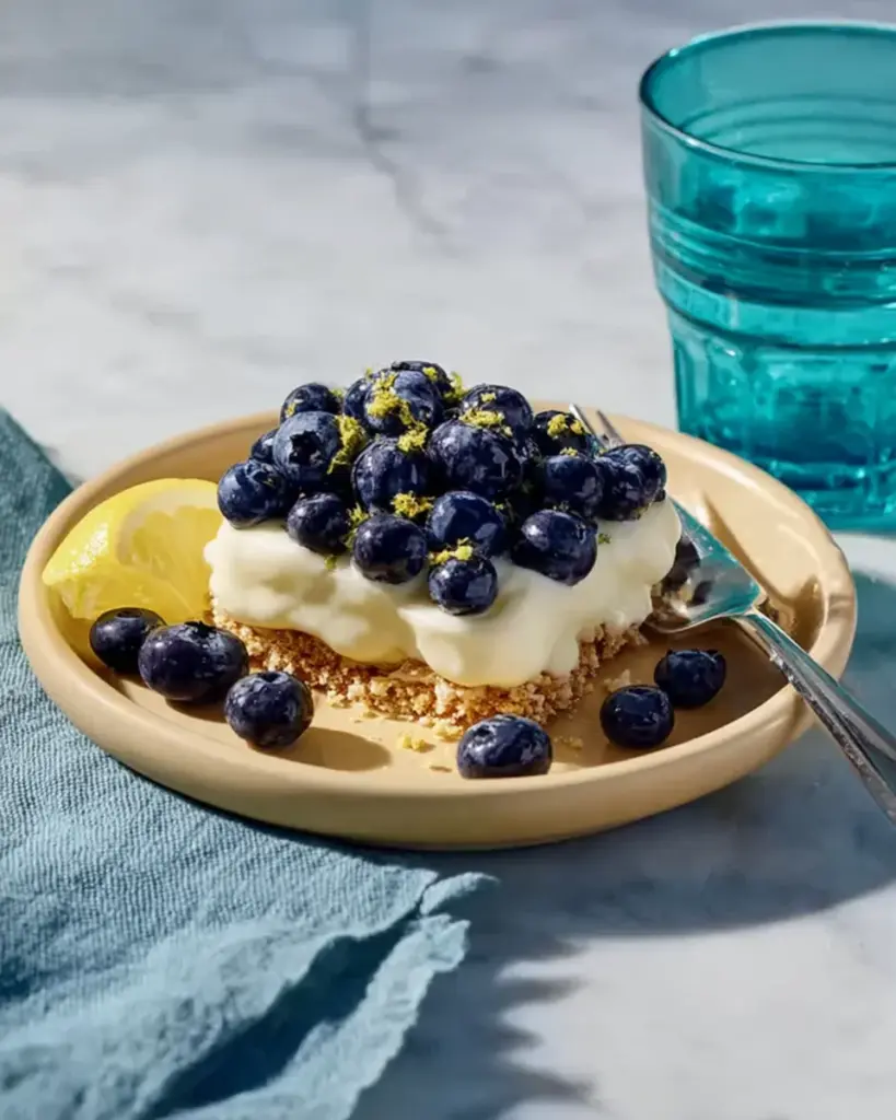 No Bake Lemon Blueberry Dessert