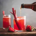 Strawberry Rhubarb Fermented Soda
