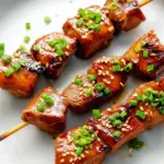 Asian Garlic Steak Skewers