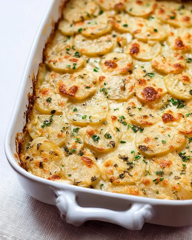 Cheesy Garlic Scalloped Potatoes