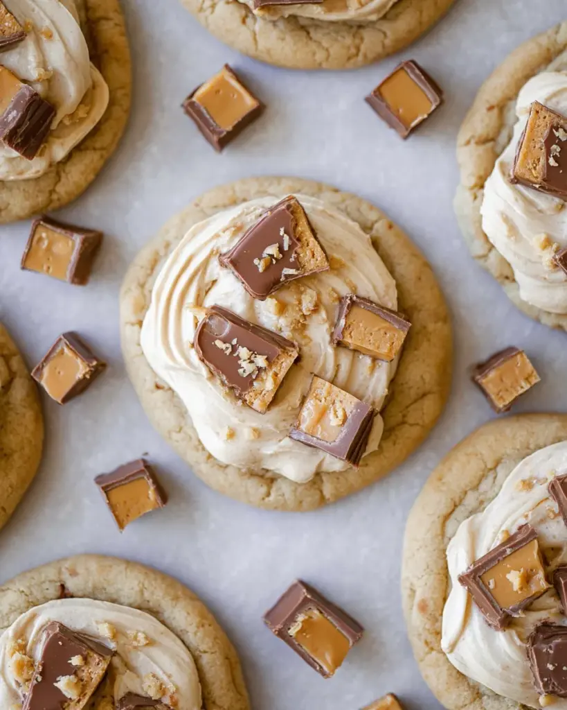 Crumbl Snickers Peanut Butter Cookies
