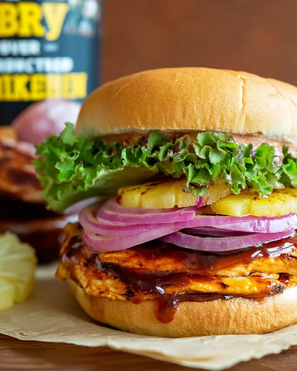 Hawaiian BBQ Chicken Sandwiches