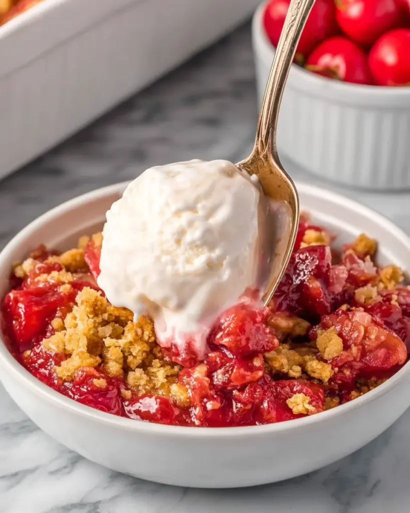 Homemade Cherry Crumble