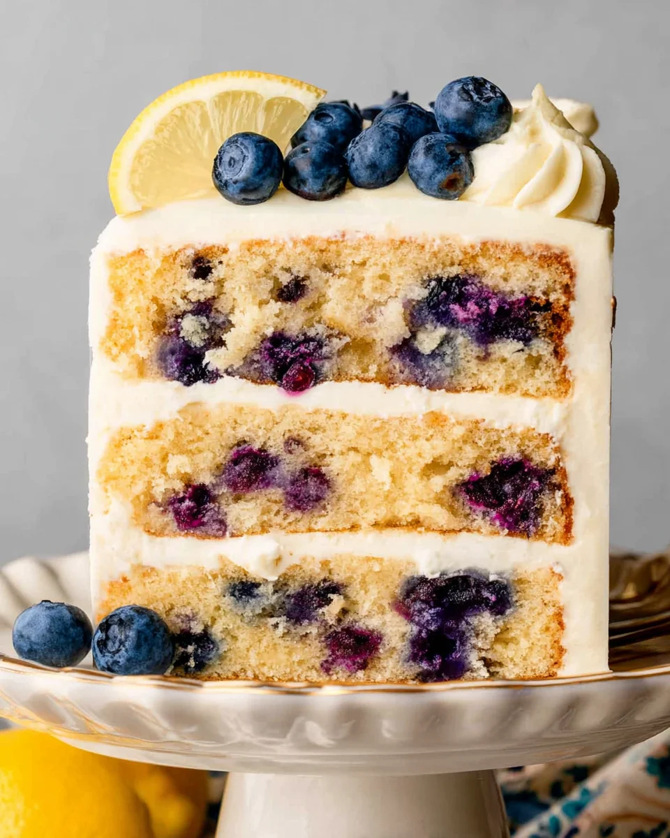 Lemon Blueberry Layer Cake