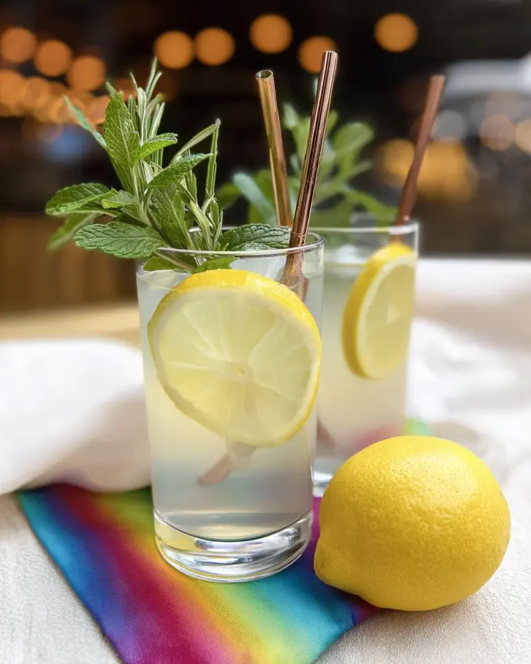 Mint and Rosemary Lemonade with Vanilla