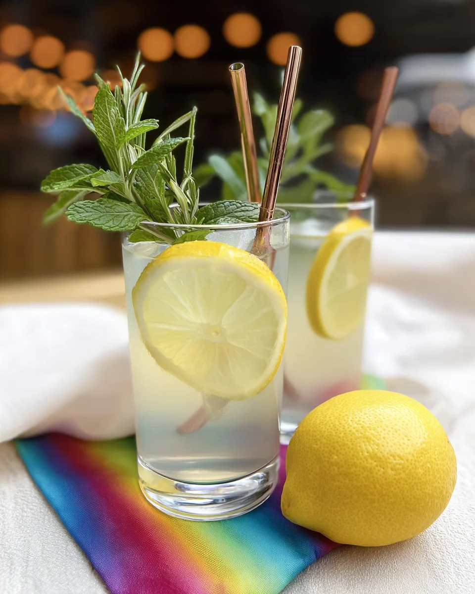 Mint and Rosemary Lemonade with Vanilla