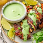 Peruvian Grilled Chicken with Creamy Green Sauce