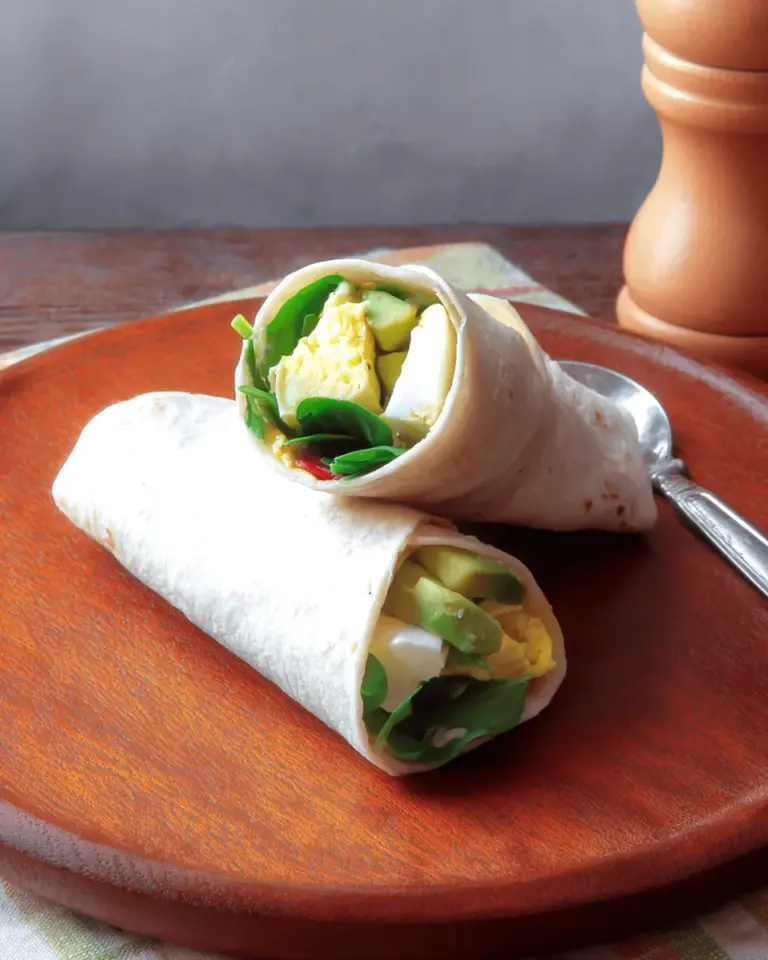 Spinach Avocado Egg Wraps
