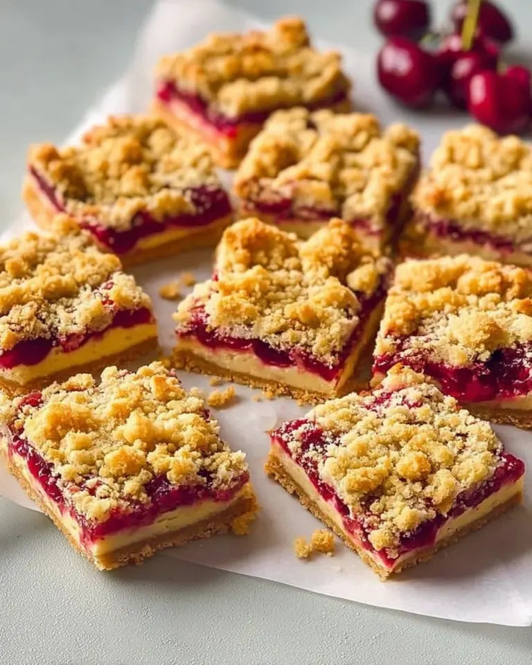 Tart Cherry Cheesecake Crumb Bars