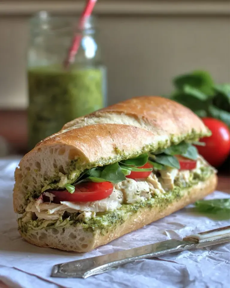 chicken pesto sandwich