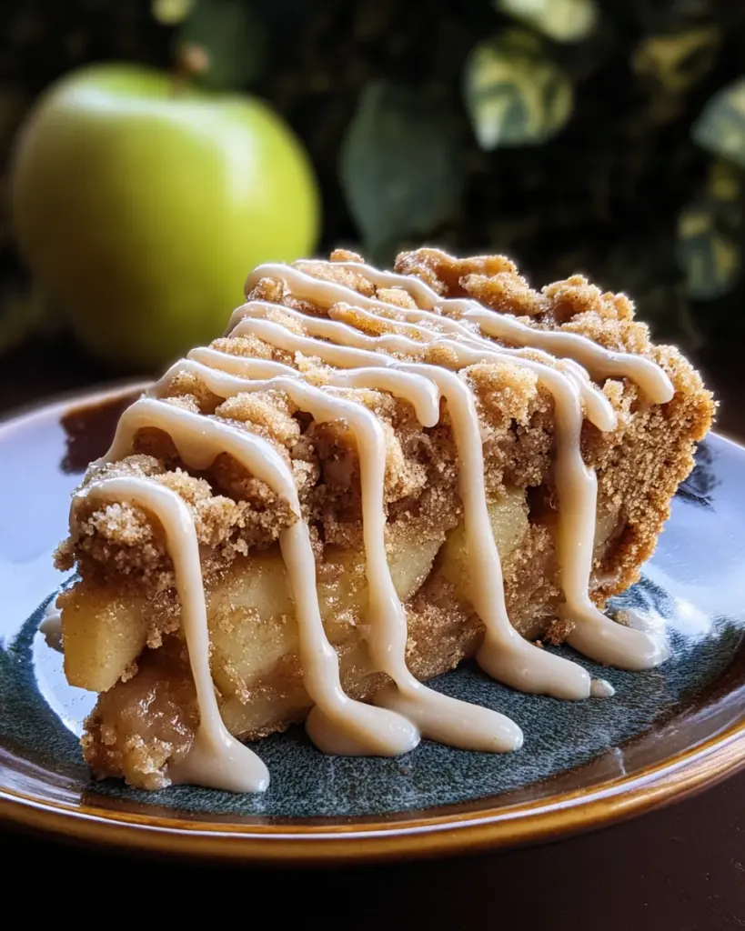 Apple Crumb Cake with Cinnamon Apple Drizzle