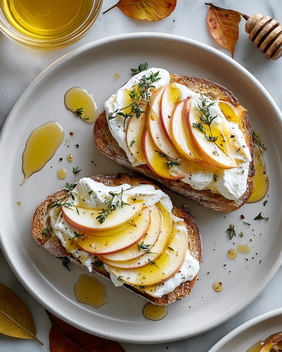 Apple and Honey Burrata Toast