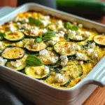 Baked Zucchini Spinach and Feta Casserole