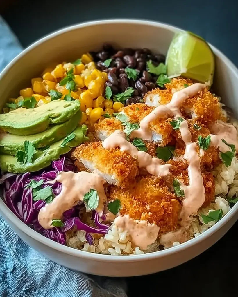 Crispy Fish Taco Bowls