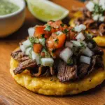 Mexican Tostadas de Carne Asada