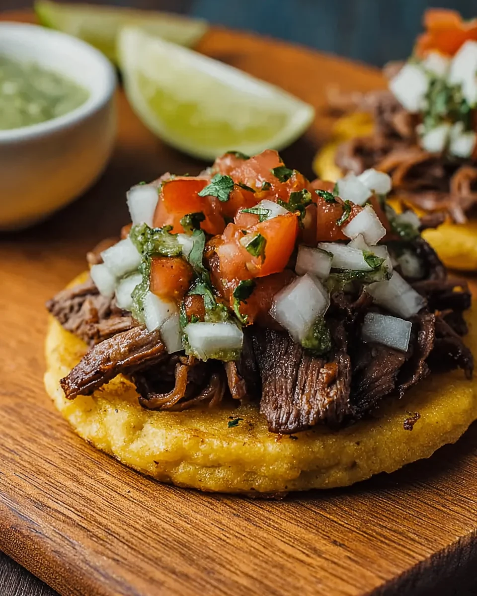Mexican Tostadas de Carne Asada