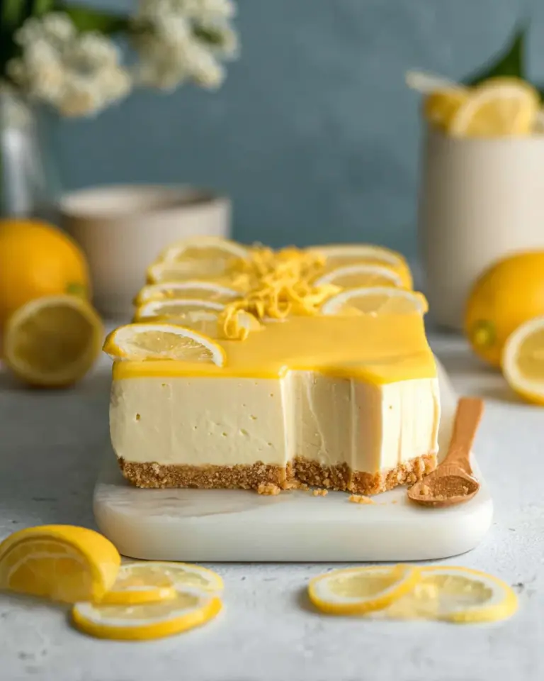 Vegan Lemon Cheesecake (No-Bake)