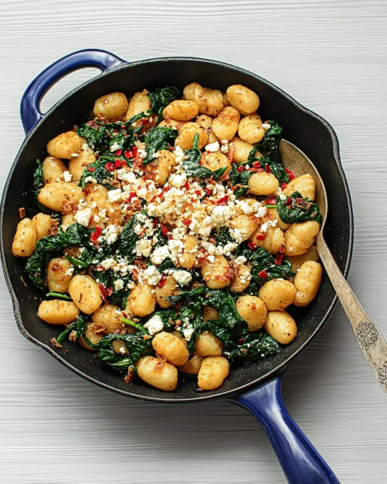 Creamy Gnocchi with Spinach and Feta