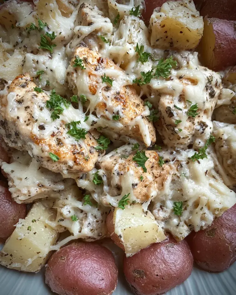 Crockpot Garlic Parmesan Chicken And Potatoes