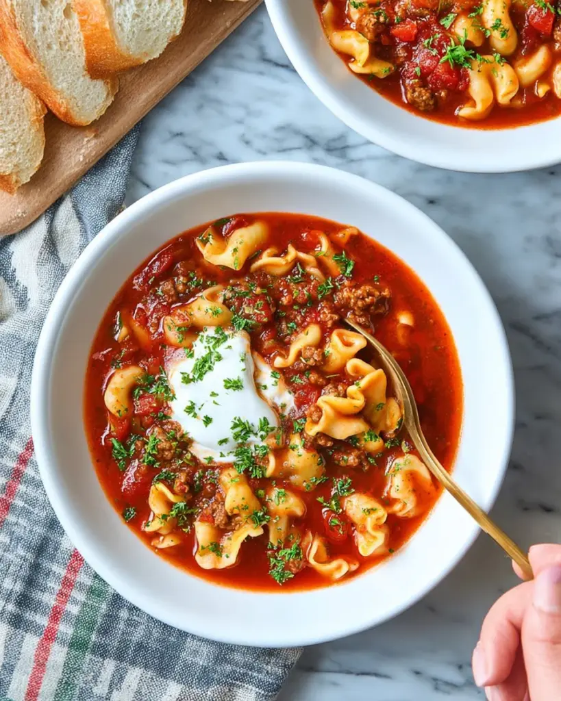 Slow Cooker Lasagna Soup