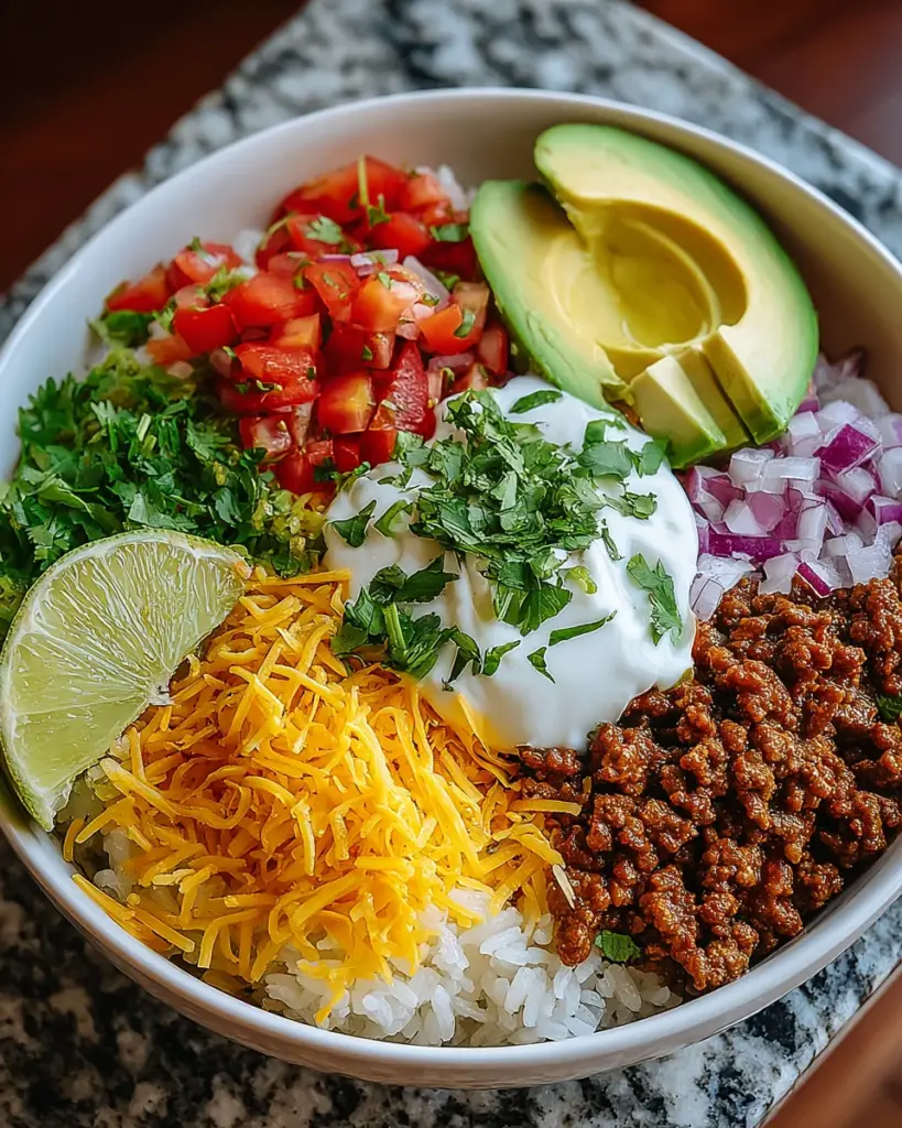 Taco rice bowl
