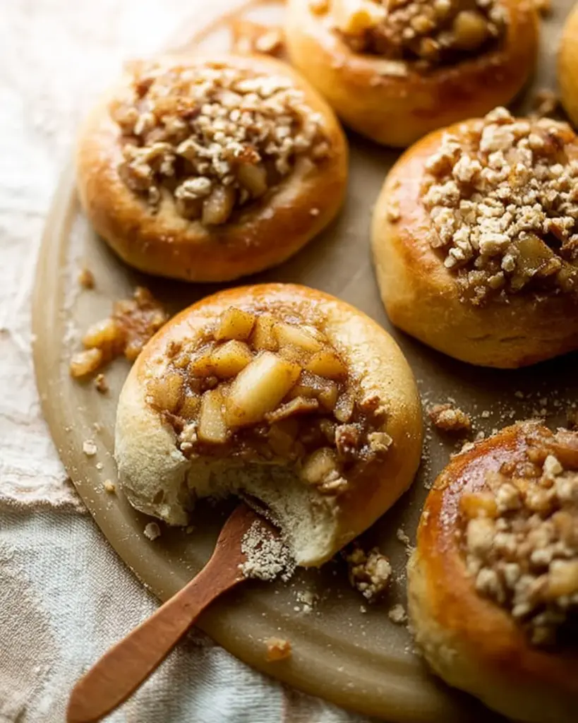 Vegan Apple Cheesecake Brioche Buns