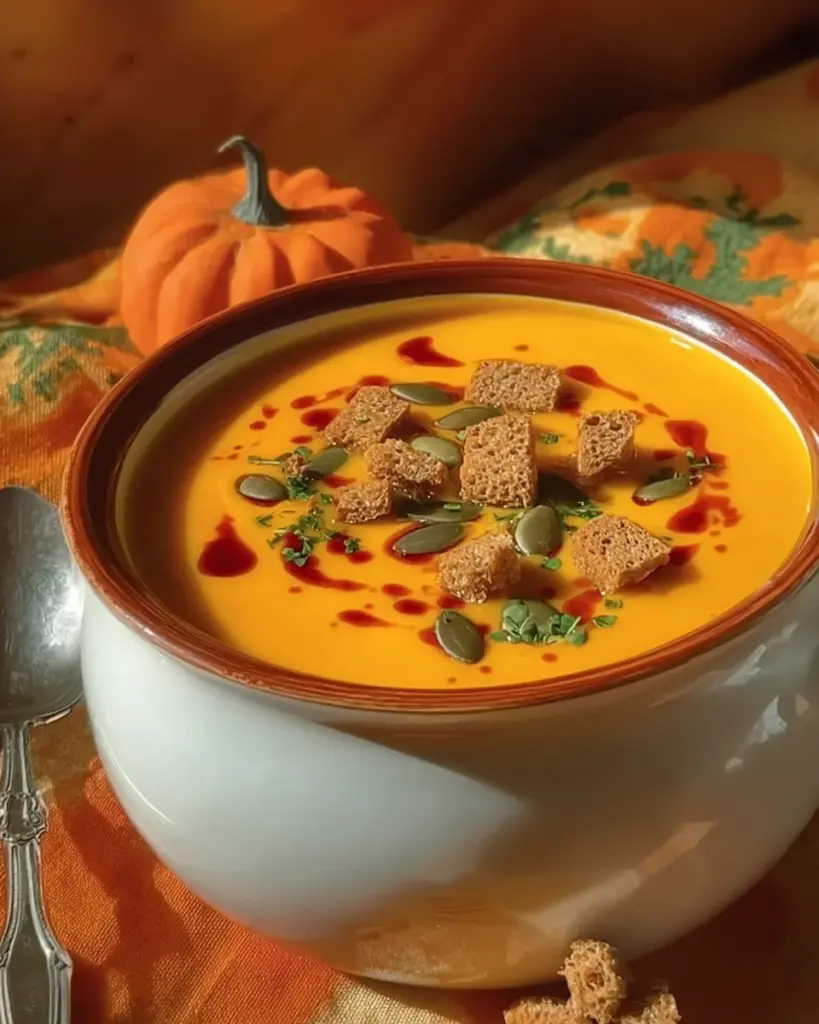 Autumn-Spiced Roasted Pumpkin Soup