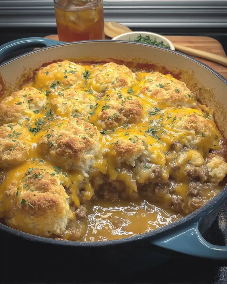 Cheddar Bay Hamburger Casserole