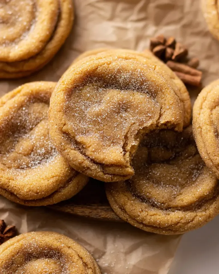 Chewy Pumpkin Snickerdoodle Cookies