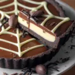 Chocolate Spiderweb Tart For Halloween