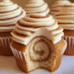 Cinnamon Roll Cupcakes With Swirl Frosting