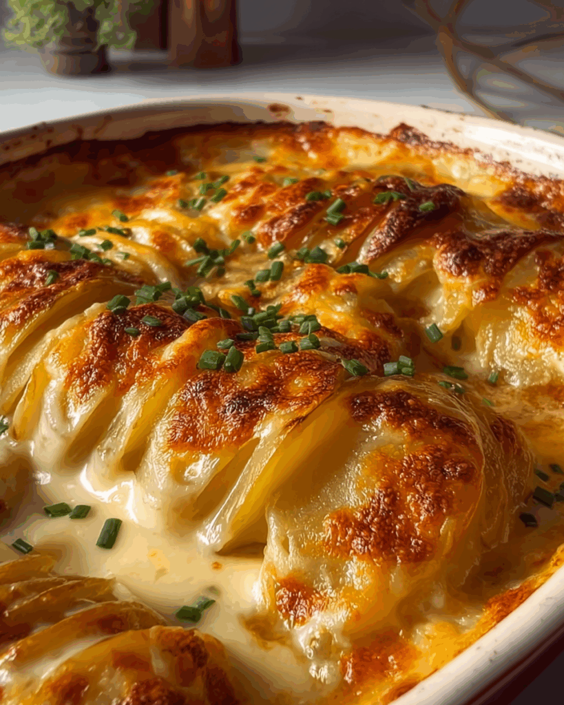 Dad’s Creamy & Cheesy Au Gratin Potatoes