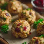 Festive Cranberry Turkey Stuffing Balls Recipe for Holidays