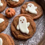 Ginger Molasses Ghost Cookies