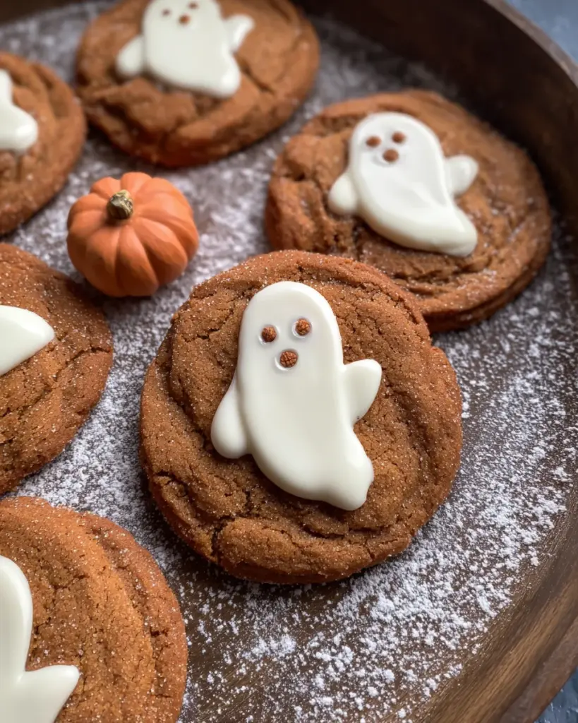 Ginger Molasses Ghost Cookies