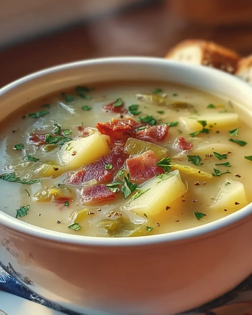 Irish Bacon Cabbage and Potato Soup
