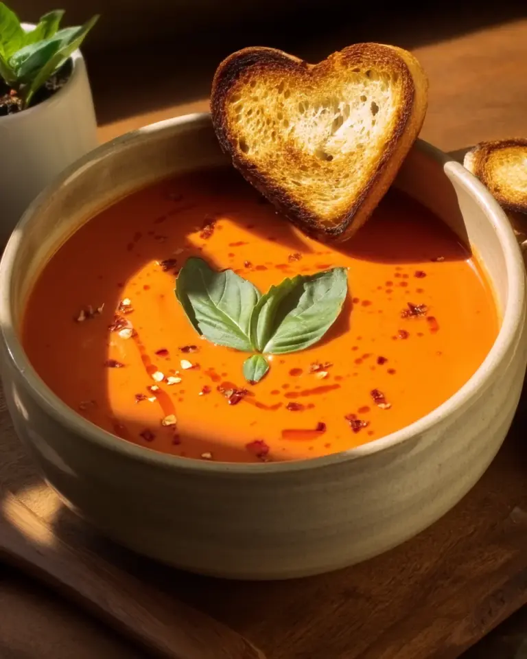 Middle-of-Winter Creamy Tomato Soup (Canned Tomatoes)