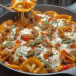 Pizza Lasagna Skillet Bake