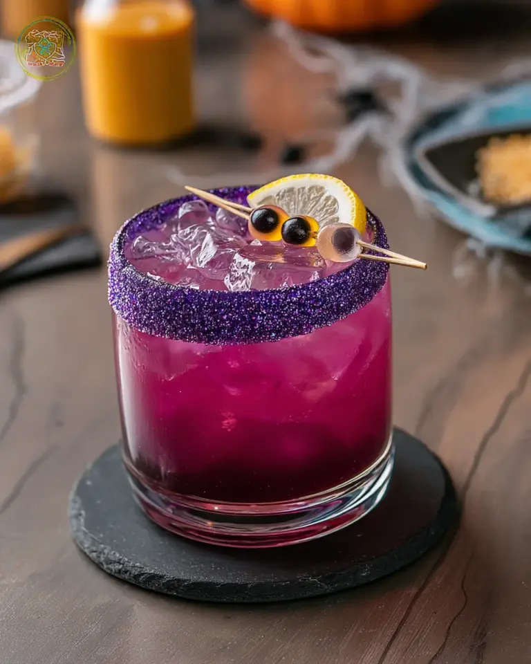 Purple People Eater Halloween Cocktail