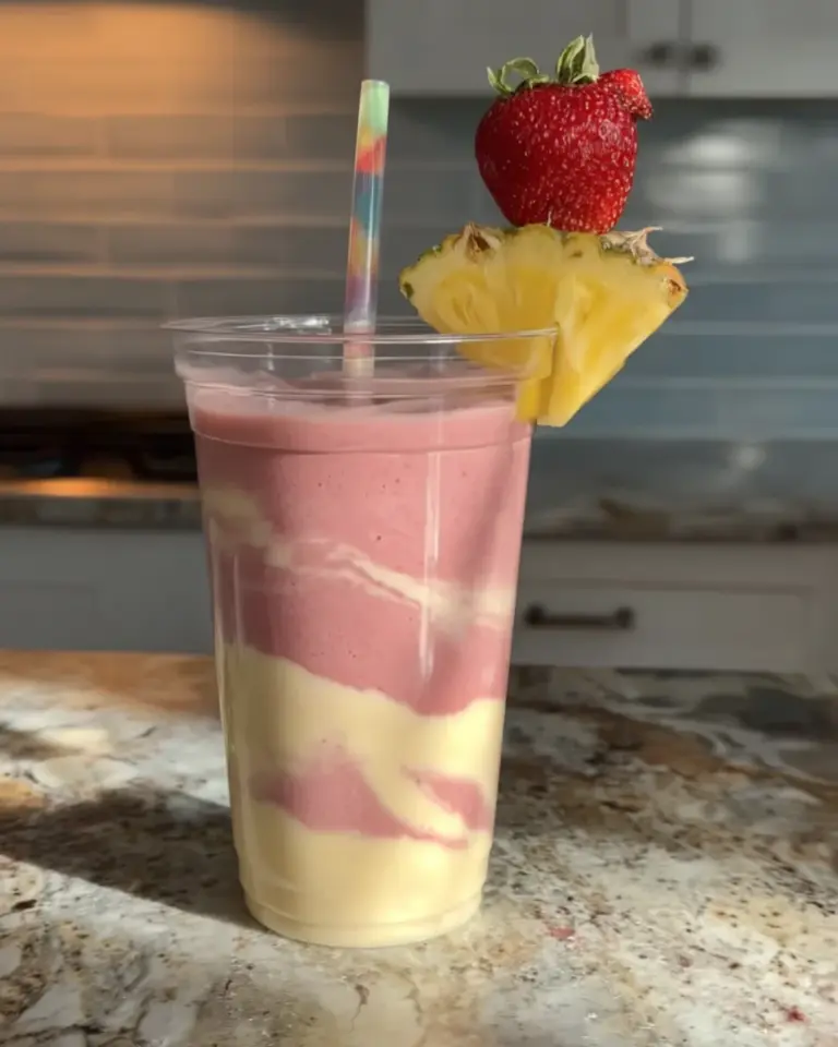 Strawberry pina colada smoothie
