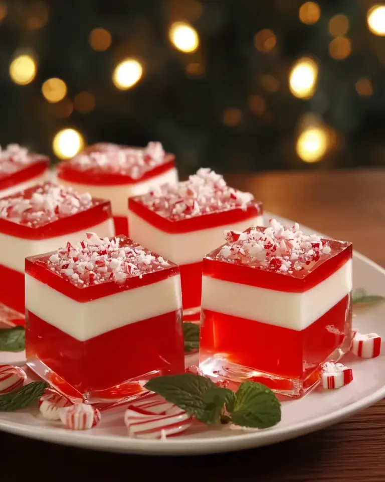 Candy Cane Jell-O Shots