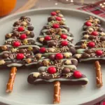 Chocolate Pretzel Christmas Trees