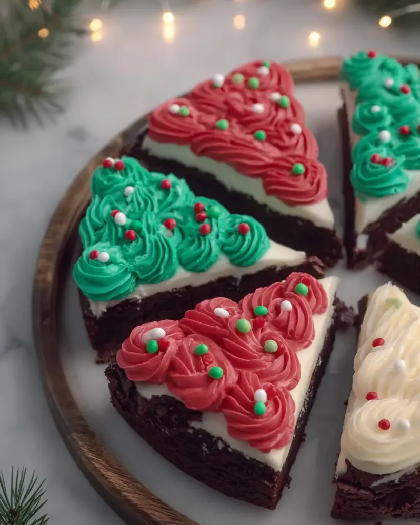 Frosted Christmas Brownies