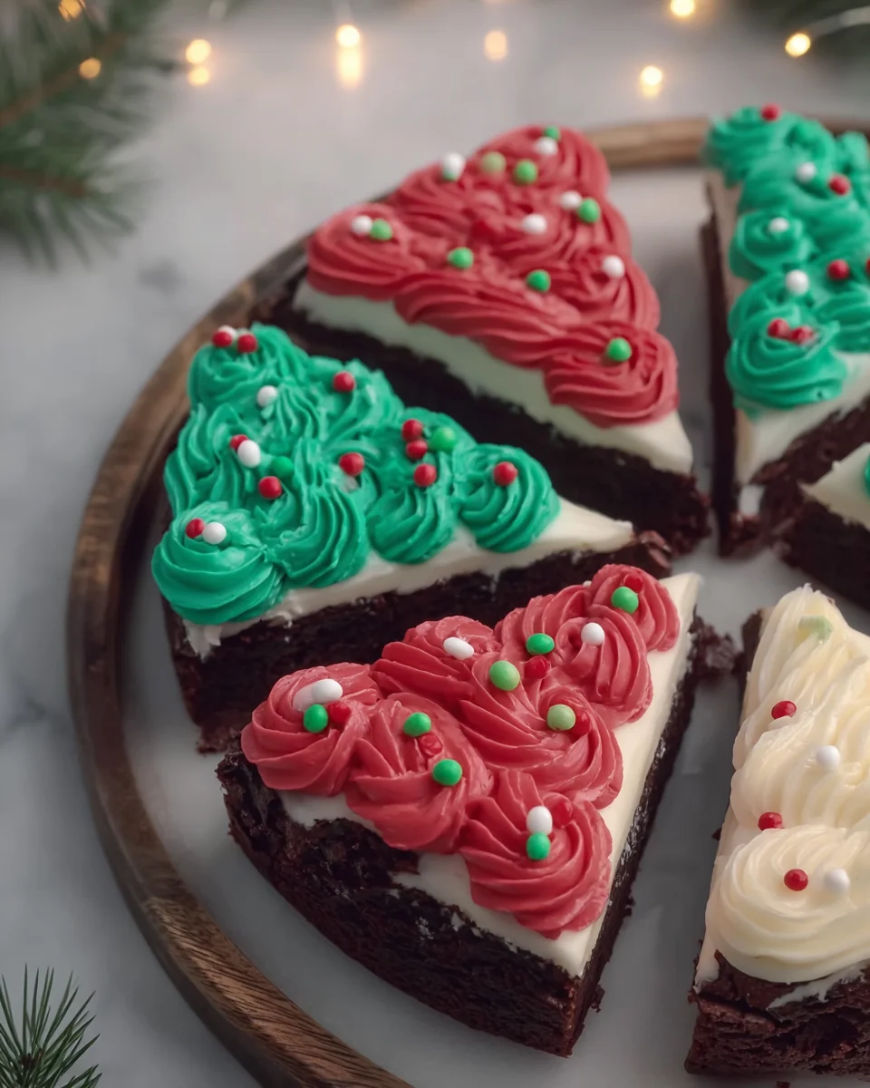 Frosted Christmas Brownies
